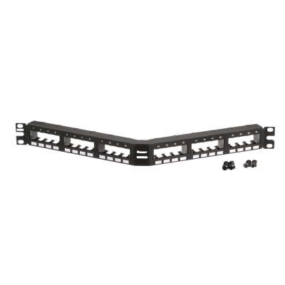 PANDUIT - Panel de Parcheo Modular / 24 Puertos / Diseño Angulado / 1U / 19 Pulgadas / Placas Frontales Extraíbles