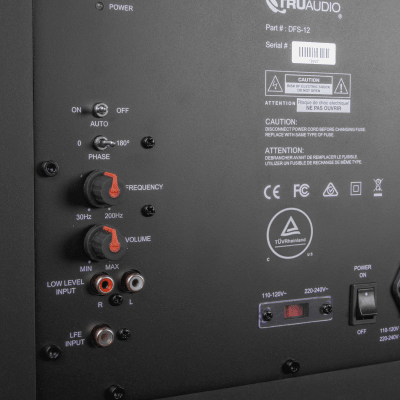 TRUAUDIO - Subwoofer Activo de 12in | Diseño Down-Firing | 500W RMS | Recinto Sellado | Acabado Negro