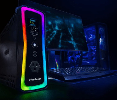 CYBERPOWER - UPS Gamer de 1500 VA/1000 W, Topología Línea Interactiva, Entrada 120 Vca  NEMA 5-15P, y 13 Salidas NEMA 5-15R, Puerto USB, Con Regulador de Voltaje (AVR)