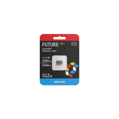 HIKSEMI BY HIKVISION - Tarjeta microSD Express 512G / 900 MB/s Lectura / 620 MB/s Escritura / PCIe Gen 3x1 + NVMe / U3 A2 EX / Compatibilidad UHS-I UHS-II