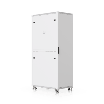 UBIQUITI - UACC Rack Cabinet 42U (600 × 1000 mm) – Gabinete de Piso Totalmente Ensamblado con Ventiladores Integrados, Paneles Removibles, Ruedas con Seguro y Puerta Frontal de Vidrio Templado