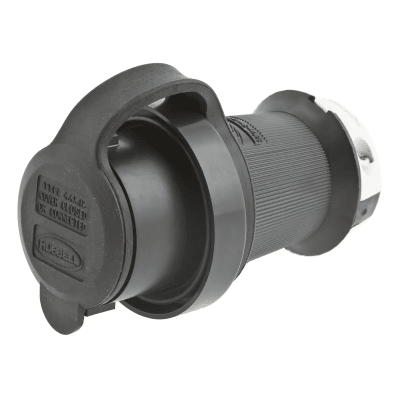 HUBBELL - Enchufe con Bloqueo de Media Vuelta Industrial y Cubierta Hermética de 30 A 250 V CA / 3 Polos 4 Hilos / Nema L15-30P.
