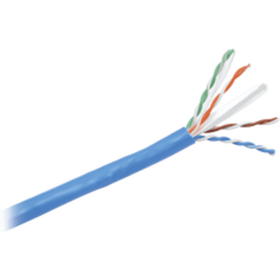 PANDUIT - Bobina de Cable UTP 305 Metros (1000 Pies) de Cobre, NetKey, Reelex, Azul, Categoría 6 (24 AWG), 1000Mbps, PVC (CM), de 4 Pares