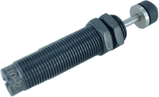 TITAN-AUTOMATION - Amortiguador Industrial NTA-AC1210-2 / Auto-compensación / Roscado M12x1.0 / Carrera 10 mm / Aplicaciones Industriales Pesadas