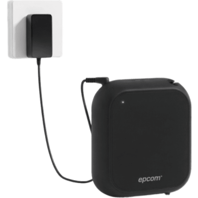 EPCOM - Difusor de Aromas Comercial / 500 ml / Cobertura 100 m² / Atomización Sin Agua / Control por App / Batería D o Adaptador DC / Color Negro