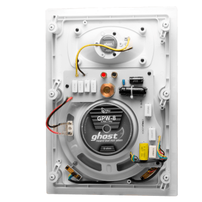 TRUAUDIO - Speaker In-Wall TruAudio Ghost Series | 2 Way | Woofer 8in Polipropileno Blanco | Tweeter 1in | Potencia 5-125 W | Impedancia 8Ω | Rango de Frecuencia 40-20kHz | Sensibilidad 90dB