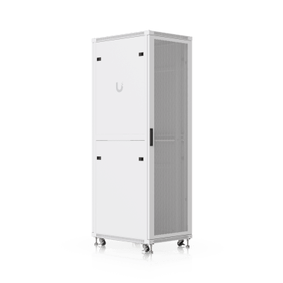 UBIQUITI - UACC Rack Cabinet 42U (600 × 800 mm) – Gabinete de Piso Totalmente Ensamblado con Ventiladores Integrados, Paneles Removibles, Ruedas con Seguro y Puerta Frontal Perforada para Óptimo Flujo de Aire