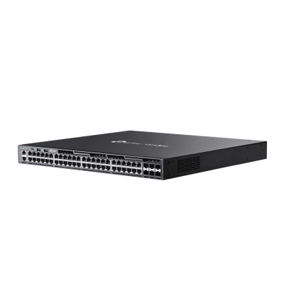 TP-LINK - Switch Omada L3 SDN Administrable / 48 puertos Gigabit y 6 puertos SFP+ / Presupuesto PoE 1440 W / Funciones RIP, VRRP, Servidor DHCP / Administración centralizada OMADA / Fuente Redundante