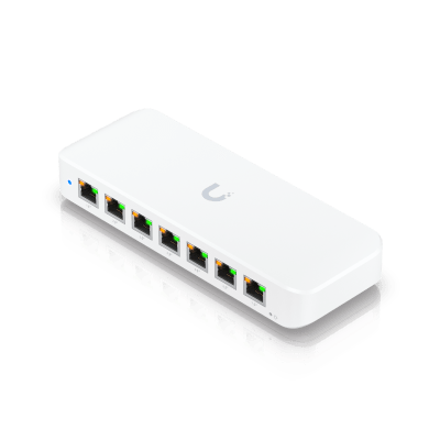 UBIQUITI - USW Ultra Switch de 8 Puertos GbE (7 Puertos PoE+ y 1 Puerto Entrada PoE++) con Opciones de Montaje Versátiles