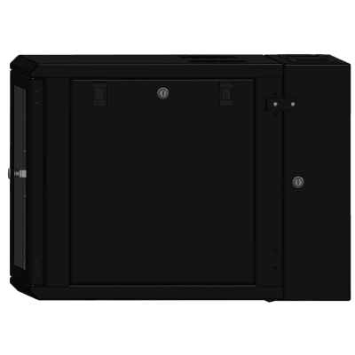 LINKEDPRO - Gabinete Rackeable / 09 Unidades / Pared 19 Pulgadas / Puerta de Cristal / Acero Calibres 18-22 / Carga 80 kg / Dimensiones 634x632x468 mm (25x24.9x18.4 in) / Abatible 120° / Ventilación