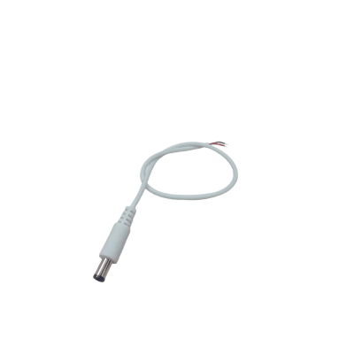 EPCOM POWERLINE - Cable con Conector Macho (Pigtail) | Forro Blanco |  Alimentación para Vcc con Puntas Libres | Polarizado | Largo 22 cm (8.66 Pulgadas) / Calibre 22AWG.