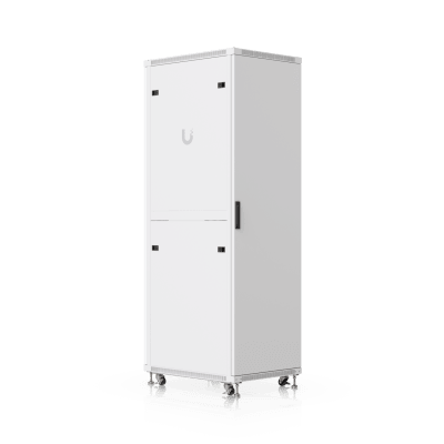 UBIQUITI - UACC Rack Cabinet 42U (600 × 800 mm) – Gabinete de Piso Totalmente Ensamblado con Ventiladores Integrados, Paneles Removibles, Ruedas con Seguro y Puerta Frontal de Vidrio Templado