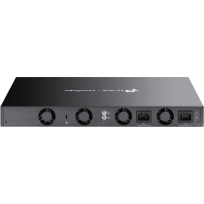 TP-LINK - Switch Gestionable L3 / 48 Puertos Gigabit / 6 Slots SFP+ 10G / Capacidad 216 Gbps / Apilamiento 8 Unidades / Fuentes Redundantes