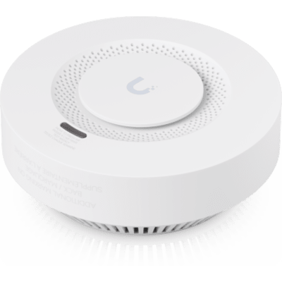 UBIQUITI - Sensor de Humo y CO / Conectividad Inalámbrica 2 km (1.24 mi) / Batería 10 Años / Sirena 85 dB / Integración Unifi Protect