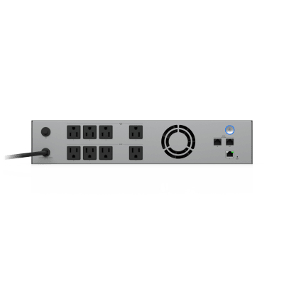 UBIQUITI - UniFi UPS Rackmount / 1.5kVA 1000W / 8 Contactos NEMA 5-15R / Batería Reemplazable 216Wh / 8 Minutos Autonomía Media Carga / Graceful Shutdown UNVR-UNAS / Soporte NUT