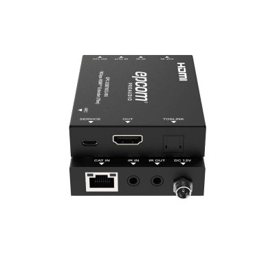 EPCOM PROAUDIO - Extensor HDMI 4K@60Hz | PoC Bidireccional | HDR y Dolby Vision | Audio ARC y Óptico | Transmisión hasta 70m por CAT6