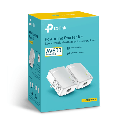 TP-LINK - Kit Adaptador Powerline Ethernet, tecnologia HomePlug AV, 500Mbps, Plug and Play, hasta 300 M dentro de casa, 1 Puerto 10/100 Mbps y tamaño ultra compacto