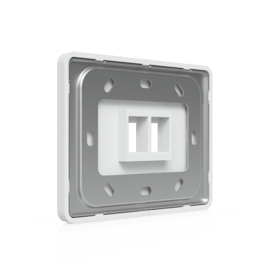 UBIQUITI - Placa de Pared Horizontal Universal para Keystone de 2 Puertos con Cubierta Pintable, Acabado Personalizable, Paquete con 4 Piezas