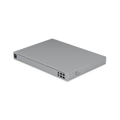 UBIQUITI - UniFi Enterpirse Router Empresarial de Alto Rendimiento / 12.5 Gbps IDS/IPS / Firewall de Capas Aplicativa / 5 Puertos WAN Máx. (1x25G SFP28, 1x2.5 GbE RJ45) / Conexión VPN Avanzada / Redundancia PSU Hot-Swappable / Montaje en Rack 1U