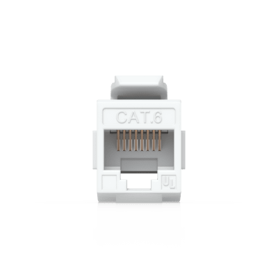 UBIQUITI - Keystone Coupler Cat6 Pass-Through para Cable Ethernet, Instalación Snap-In en Patch Panel, Paquete con 12 Piezas