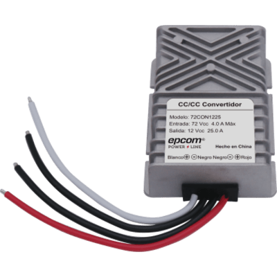 EPCOM POWERLINE - Convertidor de CD-CD / 20-90 Vcc de entrada / 12 Vcc de salida / 25 Amp Continuos