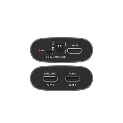 EPCOM PROAUDIO - Extractor eARC HDMI | 18 Gbps | Audio Digital | Compatibilidad 4K HDR | Diseño Compacto