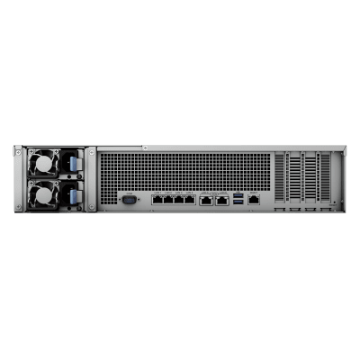 SYNOLOGY - Servidor de Almacenamiento Todo Flash / 24 Bahías SSD SATA 2.5" / Intel Xeon D-1541 8 Núcleos / 16 GB ECC DDR4 Ampliable a 128 GB / 356,500 IOPS Lectura / 129,400 IOPS Escritura / 4x 1GbE + 2x 10GbE
