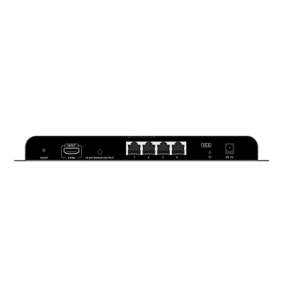 EPCOM TITANIUM - Kit Divisor y Extensor HDMI (Extender Splitter) | Divide 1 Fuente HDMI a 4 Pantallas | Extiende la señal HDMI hasta 120 m | Resolución 4Kx2K @ 60 Hz | Cat 6/6a | Uso 24/7 | Longitud del cable autoajustable