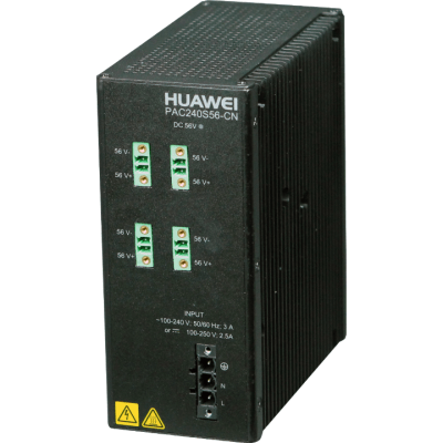 HUAWEI - Fuente de alimentación para Riel DIN / Entrada 100-240 VCA / Salida 56 VCD / 240 W / Para Switch S210I-8P4SX
