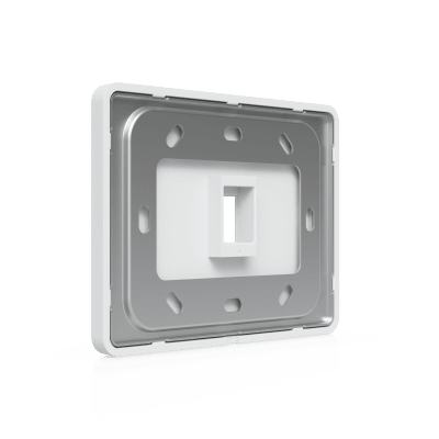UBIQUITI - Placa Keystone Horizontal / 1 Puerto / Superficie Pintable / Policarbonato y Acero SGCC / 4.4 x 3.2 x 0.12 in / Paquete 4 Piezas