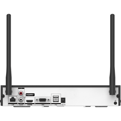 HIKVISION - NVR IP / 4 Canales / 8 Megapixel (4K) / 1 Bahía HDD hasta 8 TB / Wi-Fi 2.4 GHz / Salida HDMI 4K y VGA Simultánea / AcuSense
