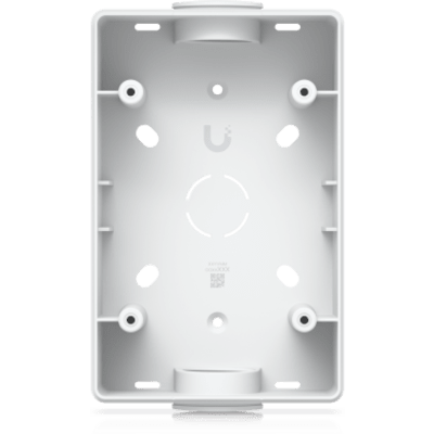 UBIQUITI - Caja de conexiones para lectores de acceso UniFi y visores de intercomunicación que admite montaje en superficie plana y fijación a conductos de 3/4". Color Blanco