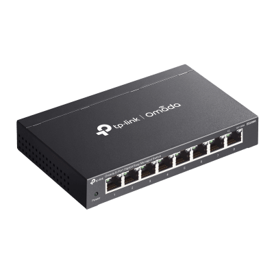 TP-LINK - Switch Gestionado Easy Managed 8 Puertos Gigabit / 16 Gbps Capacidad / 11.9 Mpps Forwarding Rate / SDN Omada / VLAN 802.1Q / QoS / Gestión Cloud / Sin Ventilador