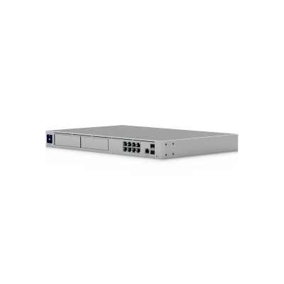 UBIQUITI - UniFi Dream Machine Pro Max – Cloud Gateway Empresarial con Soporte para 150 Dispositivos y 2000 Clientes, 5 Gbps de Ruteo con IDS/IPS, 2 Bahías para HDD 3.5”, SSD Interno de 128 GB, Failover, Balanceo de Carga y VPN/SD-WAN