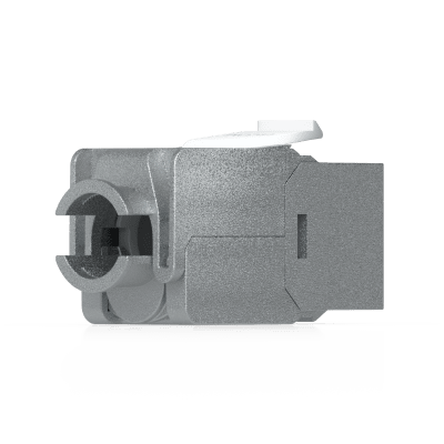 UBIQUITI - Keystone Jack Cat6A Tipo Toolless para Terminación sin Herramientas, Instalación Snap-In en Patch Panel, Paquete con 12 Piezas