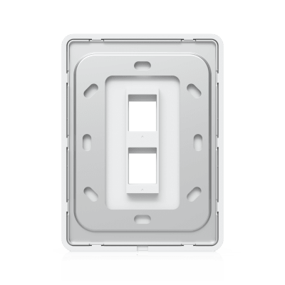 UBIQUITI - Placa de Pared Vertical Universal para Keystone de 2 Puertos con Cubierta Pintable, Acabado Personalizable, Paquete con 4 Piezas