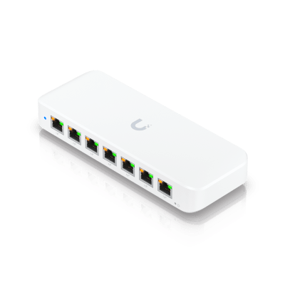 UBIQUITI - USW Ultra 60W Switch de 8 Puertos GbE (7 Puertos PoE+ y 1 Puerto Entrada PoE++) con Opciones de Montaje Versátiles