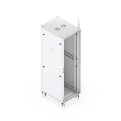 UBIQUITI - UACC Rack Cabinet 42U (600 × 800 mm) – Gabinete de Piso Totalmente Ensamblado con Ventiladores Integrados, Paneles Removibles, Ruedas con Seguro y Puerta Frontal de Vidrio Templado