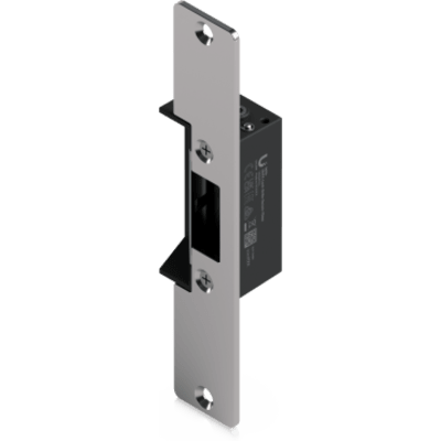 UBIQUITI - Contrachapa Eléctrica Fail-Safe / Fuerza 227 kg (500 lb) / Pestillo 8 mm / 12 VCC / Perfil Estrecho / -10 a 60 °C