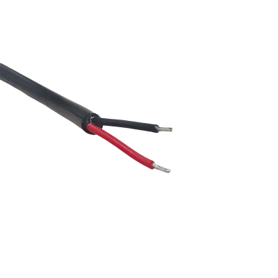 EPCOM POWERLINE - Cable con Conector Macho (Pigtail) / Forro Negro | Alimentación para Vcc con Puntas Libres | Polarizado | Largo 22 cm (8.66 Pulgadas) | Calibre 22AWG.
