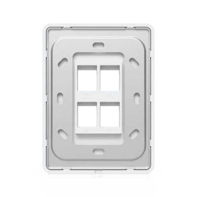UBIQUITI - Placa de Pared Vertical Universal para Keystone de 4 Puertos con Cubierta Pintable, Acabado Personalizable, Paquete con 4 Piezas