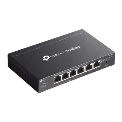 TP-LINK - Switch Omada 6 Puertos Gigabit / 4 Puertos PoE+ 65W / Gestión Cloud SDN / Sin Ventiladores / QoS / VLAN / IGMP Snooping / 250 m PoE