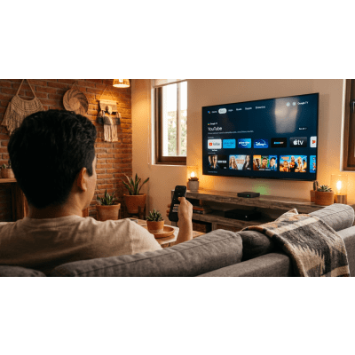 LINKEDPRO - Decodificador Android TV / 4Kp60 HDR / Wi-Fi Dual Banda / Bluetooth 5.0 / HDMI 2.1 / 2 GB RAM 16 GB Almacenamiento