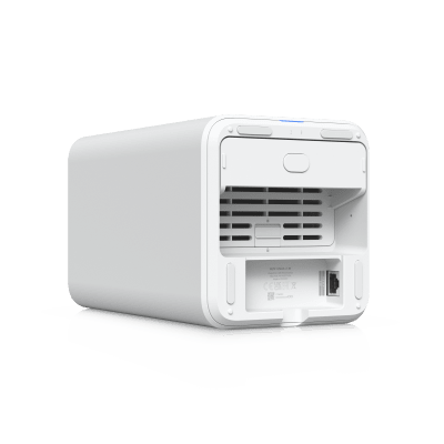 UBIQUITI - UniFi UNAS-2 – Almacenamiento en Red (NAS) Compacto con 2 Bahías para HDD de 3.5”, Puerto de Red 2.5 GbE, Conectividad USB-C y Adaptador PoE++ Incluido