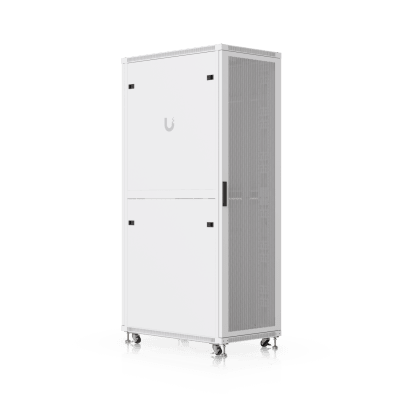 UBIQUITI - UACC Rack Cabinet 42U (600 × 1000 mm) – Gabinete de Piso Totalmente Ensamblado con Ventiladores Integrados, Paneles Removibles, Ruedas con Seguro y Puerta Frontal Perforada para Óptimo Flujo de Aire