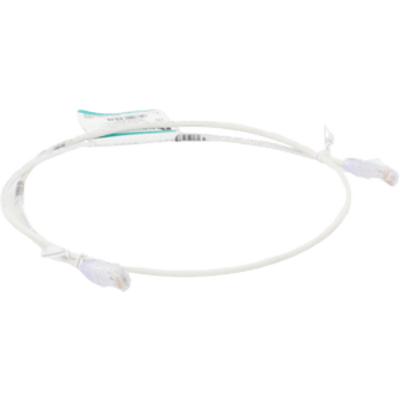 PANDUIT - Cable de Parcheo TX6, UTP Cat6, Diámetro Reducido (28AWG), Color Blanco Mate, 2 ft.