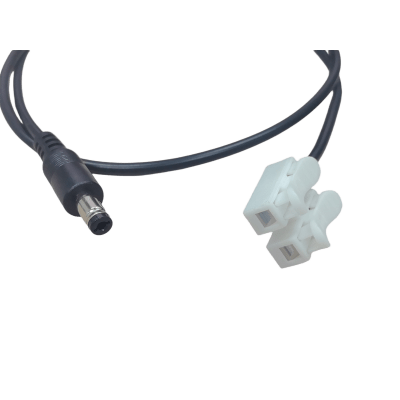 EPCOM POWERLINE - Cable con Conector Macho (Pigtail) | Forro Negro | Terminal Blanca | Alimentación para Vcc con Puntas Libres | Polarizado | Largo 22 cm ( 8.66 Pulgadas)  | Calibre 22AWG.