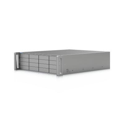 UBIQUITI - NVR Empresarial Core UniFi Protect 3U con 16 Bahías para HDD/SSD 2.5”/3.5”, Soporte para hasta 300 Cámaras 4K o 500 Full HD, Fuentes de Poder Hot-Swap y Expansión de Almacenamiento Opcional