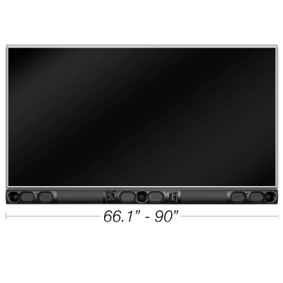 TRUAUDIO - Barra de sonido pasiva LCR de longitud personalizada, con woofers de 4.5", compatible con pantallas de 71" a 100"