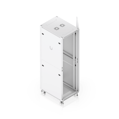 UBIQUITI - UACC Rack Cabinet 42U (600 × 800 mm) – Gabinete de Piso Totalmente Ensamblado con Ventiladores Integrados, Paneles Removibles, Ruedas con Seguro y Puerta Frontal Perforada para Óptimo Flujo de Aire